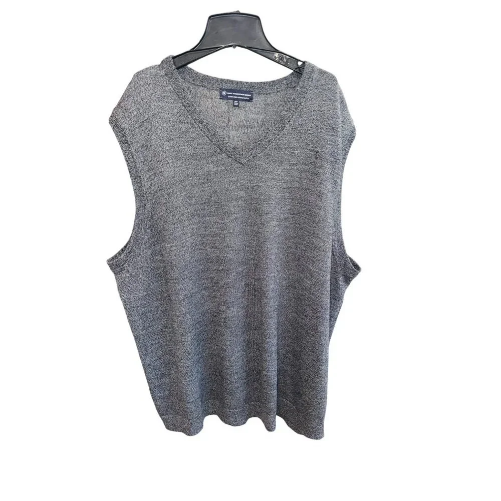 Hart Schaffner Marx Extra Fine Merino Wool Sleeveless Sweater Vest 3XT Gray